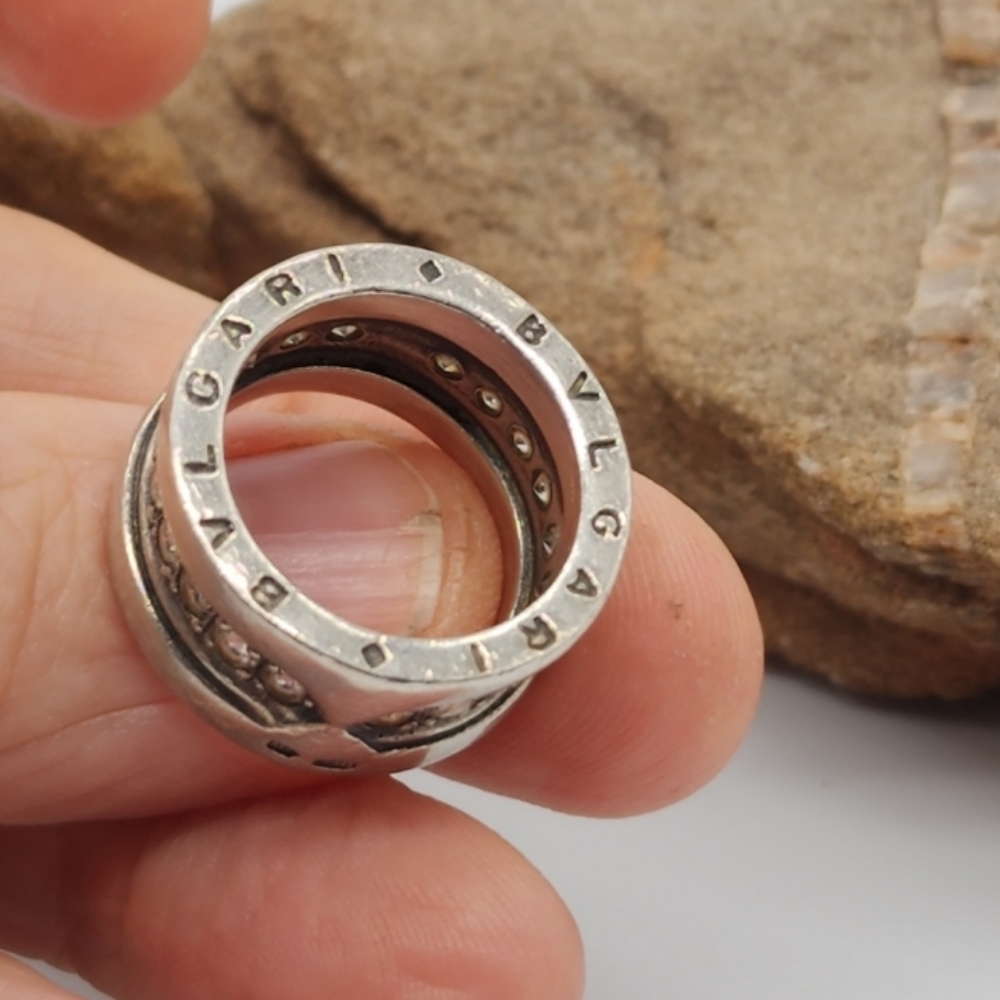 Bulgary Solid Sterling Silver 925 Ring Authentic … - image 2